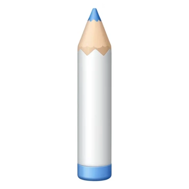 white colored pencil with a sharp tip sticker