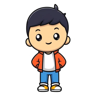 cool boy character for profile picture sticker