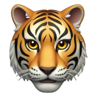 mystic tiger Japanese mask sticker