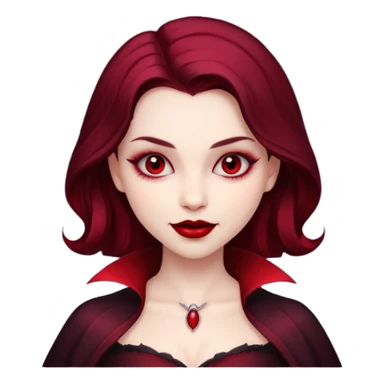 Girl vampire with a seductive smile sticker
