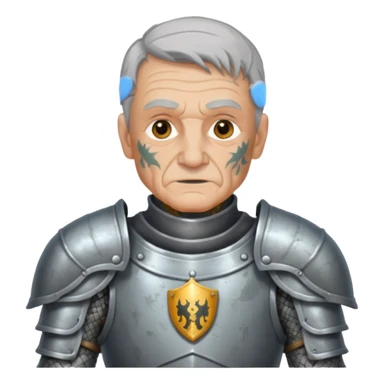 elderly tattooed knight sticker