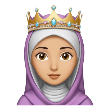 Hijab girl wearing a tiara  sticker