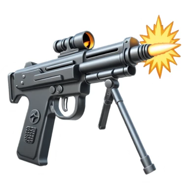 machine gun firing sticker