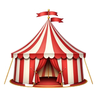 striped circus tent at night sticker