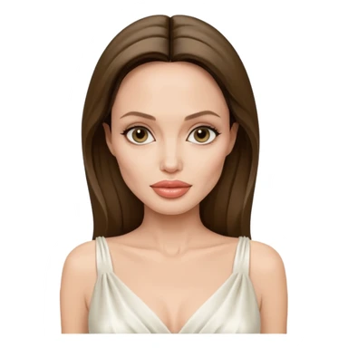 Angelina Jolie, white dress sticker