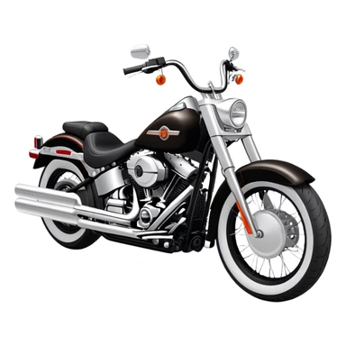 Harley-Davidson Cruiser - Harley-Davidson Softail (Model Year: 2021) (Iconic colour: Black) sticker