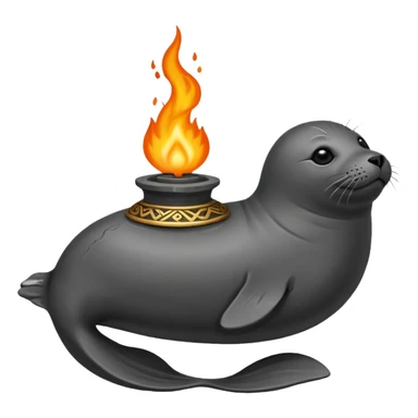 Seal oil lamp (qulliq), Inuits sticker