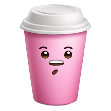 pink coffe to go cup sticker