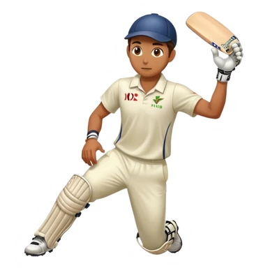 cricket player catching a ball sticker