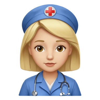 Hot nurse blonde wild short hair sticker