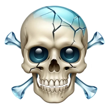 make the bow be holding the skull together make the skull see threw crystal sticker
