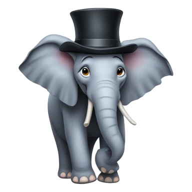 Elephant in a hat sticker