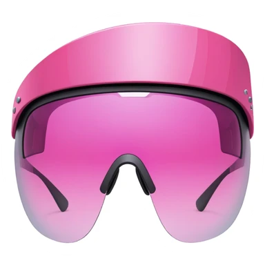 heavy duty pink visor sunglasses, substantial thickness, bold futuristic design sticker