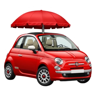 FIAT 500 1.0 HYBRID CABRIO rosso sticker
