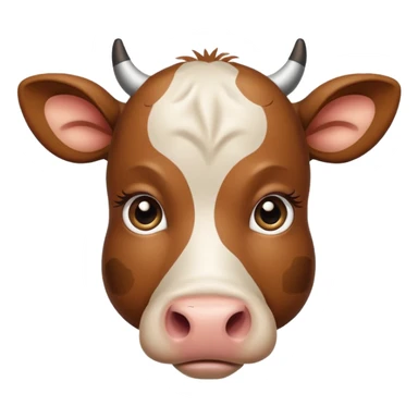 sad cow sticker
