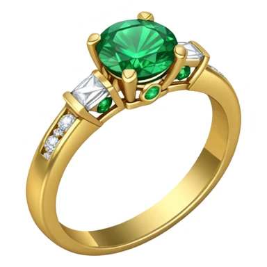 glitter esmerald married ring sticker