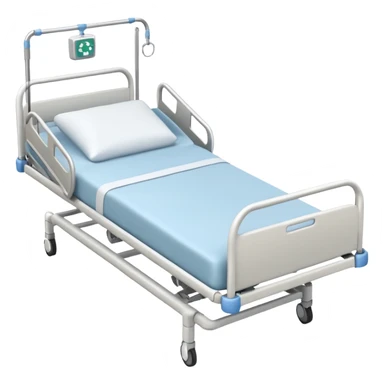 Create a hospital bed taken from a top angle sticker