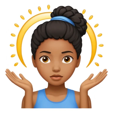 Black girl sweating sticker