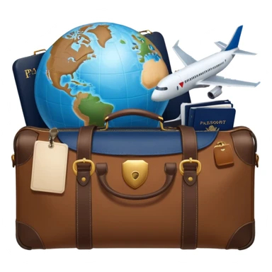 glob ,pass port, , travel bag , plane sticker