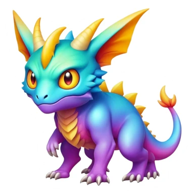 Epic legendary complex detailed gradients aesthetic-Fakémon-creature sticker