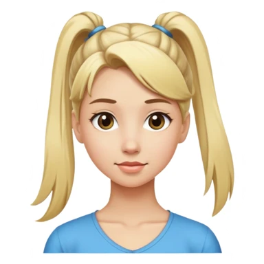 ragazza bionda con la coda  sticker