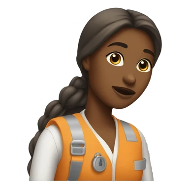 The girl says I took a job sticker