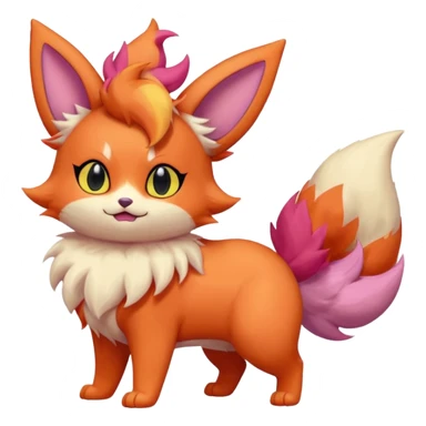 Fey Toony Espurr-Flareon-Skitty-Delcatty-Sprigatito-Purrloin-fusion-hybrid sticker