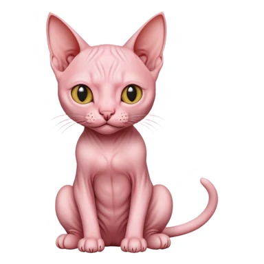 Hairless cat sitting sticker
