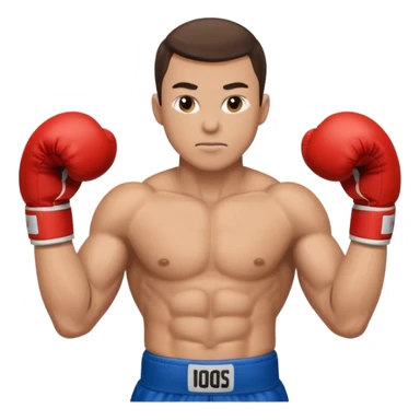 athlete in boxing gloves sticker