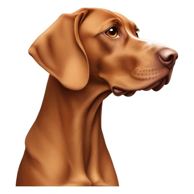 Vizsla full height aging with white fur concentrated around the nose and eyes sticker