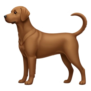 Please make a brown lab one side profile full body like this: 🐕 sticker