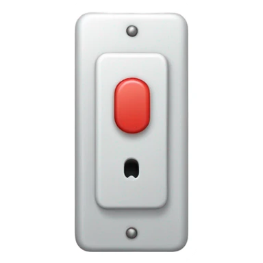 Create a modern toggle switch in the 'on' position. The switch should be a rounded rectangle or pill shape with very rounded corners. The toggle circle/knob should be pure white and positioned on the right side to indicate the 'on' state sticker