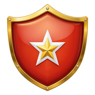 a shiny shield with the USSR flag inside sticker