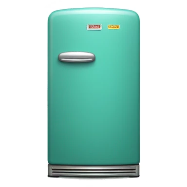 Realistic teal vintage fridge  sticker