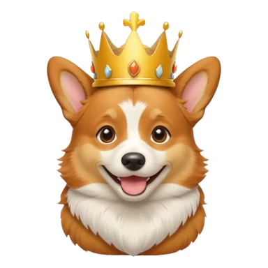 Corgi with crown sticker