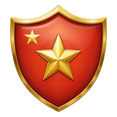a shiny shield with the USSR flag inside sticker