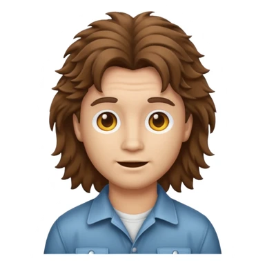 emoji of a mullet sticker