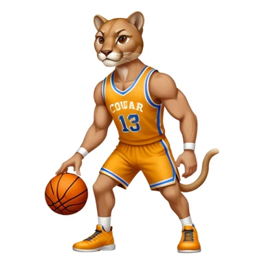 Cougar basketball  sticker