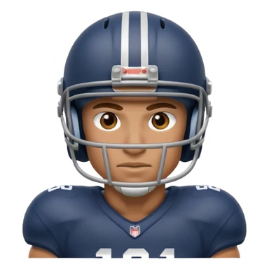 Football player block sticker