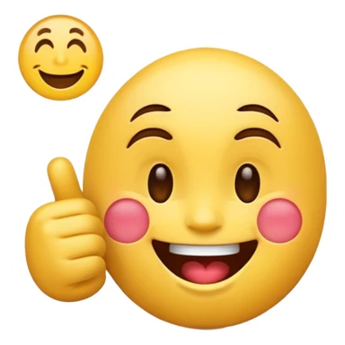 Laughing emoji combine with pointing finger emoji sticker