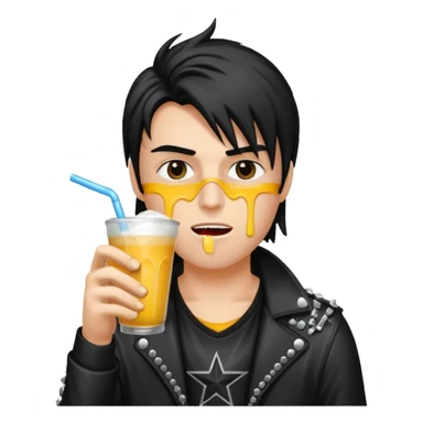 circus Rockstar drinking colddrink   sticker