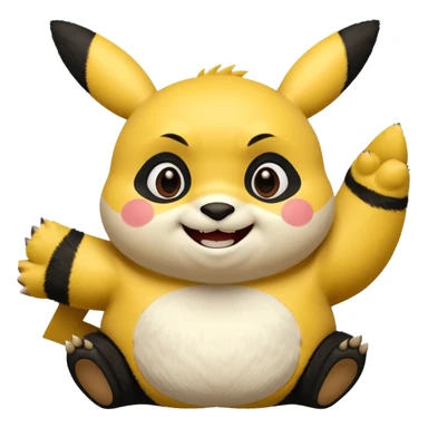 Pickachu and Kung fu panda po sticker