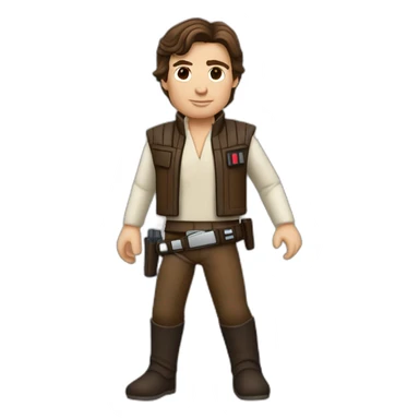 Han-Solo-Leia-bisou sticker