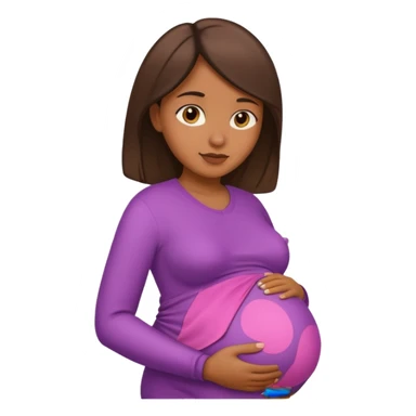 pregnant woman  medium brown skinemoji sticker