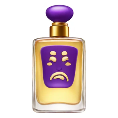 Purple and gold perfume  sticker