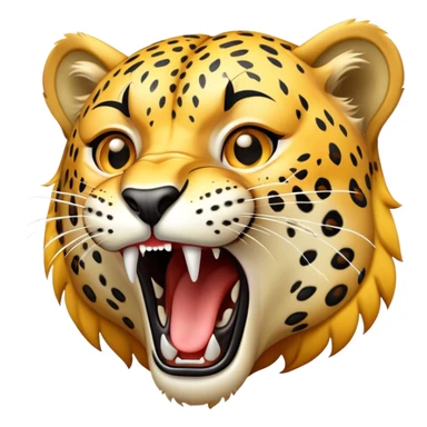 Leapord screaming sticker