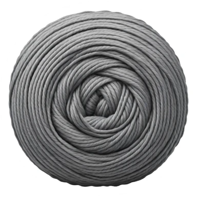 ball of knitting thread grey material sticker