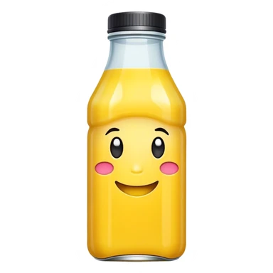 Yellow juice bittled sticker