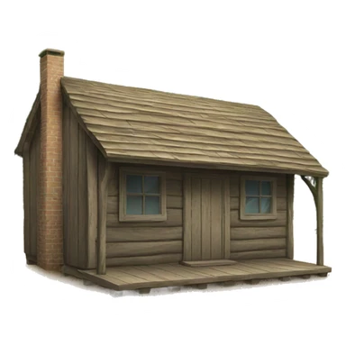 wooden shack sticker