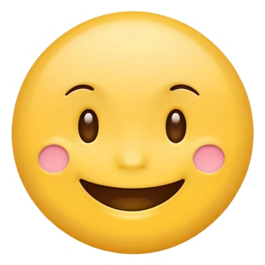 Create a hand drawn Smile reaction emoji for a new social media app sticker